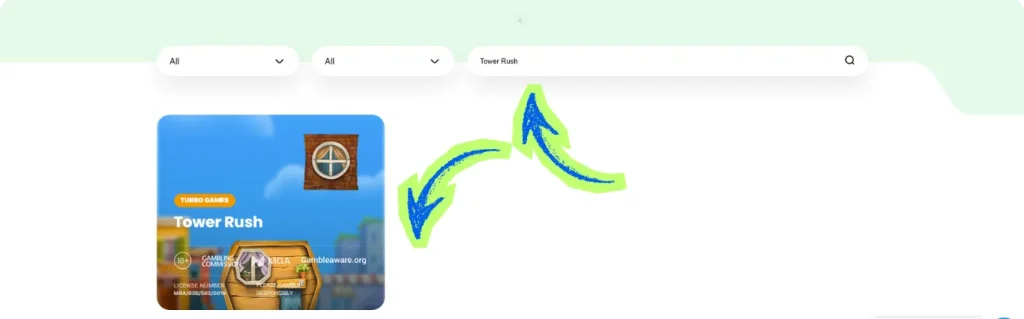 Tower Rush Demo-Suche